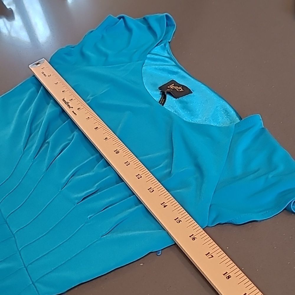 Laundry by Shelli Segal of Los Angeles sz 6 blue poly-spandex blend dress - Picture 7 of 10